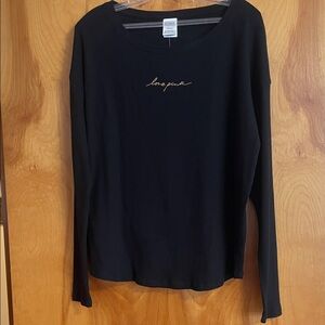 PINK Victoria's Secret Black Long Sleeve Tee